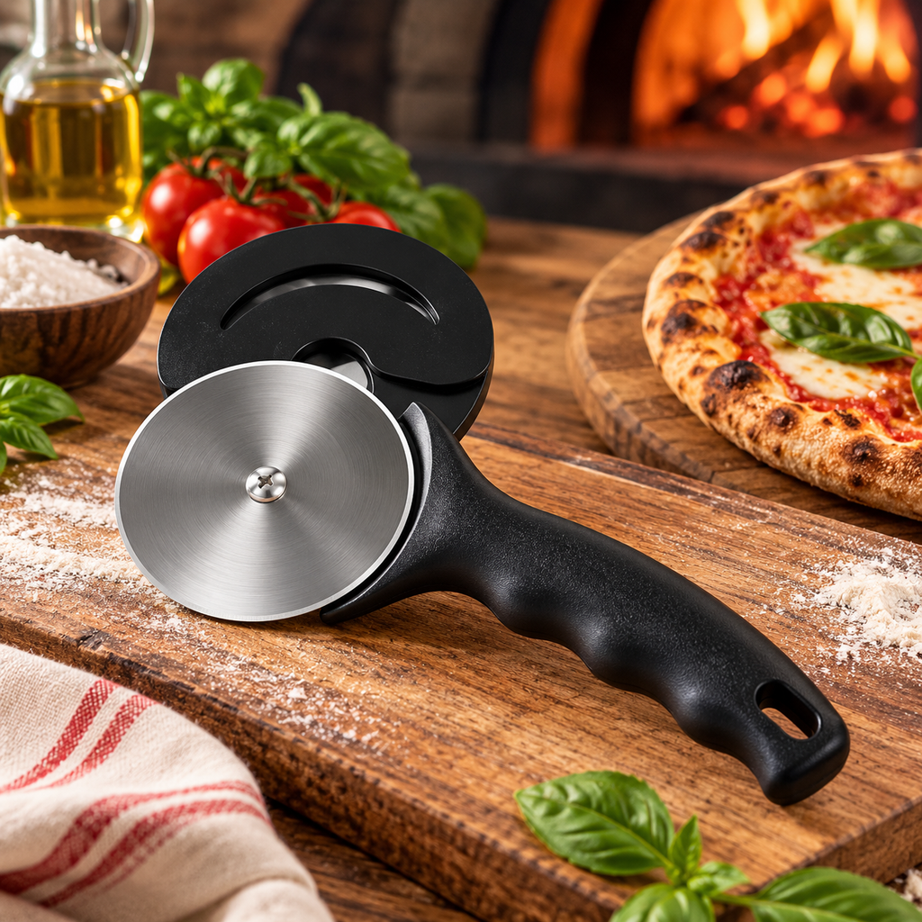Roulette Coupe-Pizza en Acier Inoxydable
